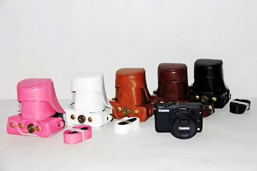 Чехол из искусственной кожи для камеры Canon EOS M10 M100 M200 защитные Наплечные сумки с