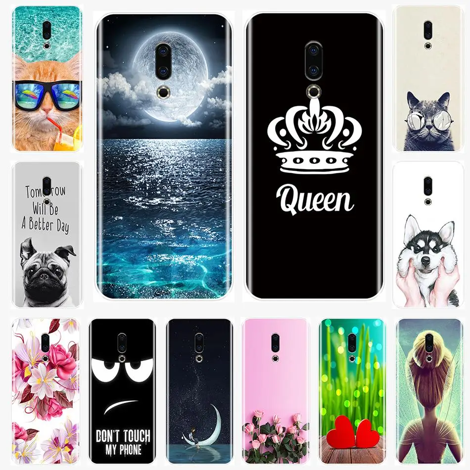 

Back Cover For Meizu 16th 16x 15 Lite 16 Plus Soft Silicone Cute pattern painting Phone Case For Meizu U10 U20 Pro 6 7 Plus