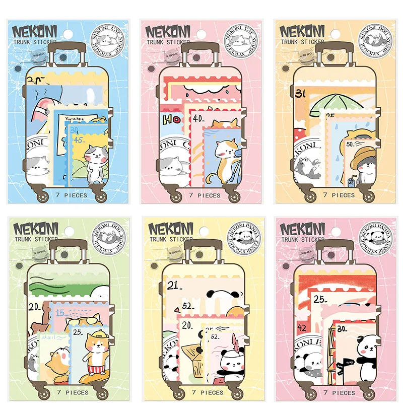 20sets Kawaii Stationery Stickers Cartoon Panda Stamp Diary Planner Decorative Mobile Stickers Scrapbooking DIY Craft Stickers