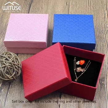 

24pcs/lot Jewelry Box Black Necklace Box for Ring Gift Box Paper Jewellery Box Packaging Bracelet Earring Display with Sponge