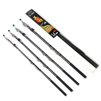 

Portable Carbon Fiber Telescopic Fishing Rods Fishing Trip Spinning Pole Rock Boat Fishing Rod 2.7m-5.4m Travel Fishing Tackle