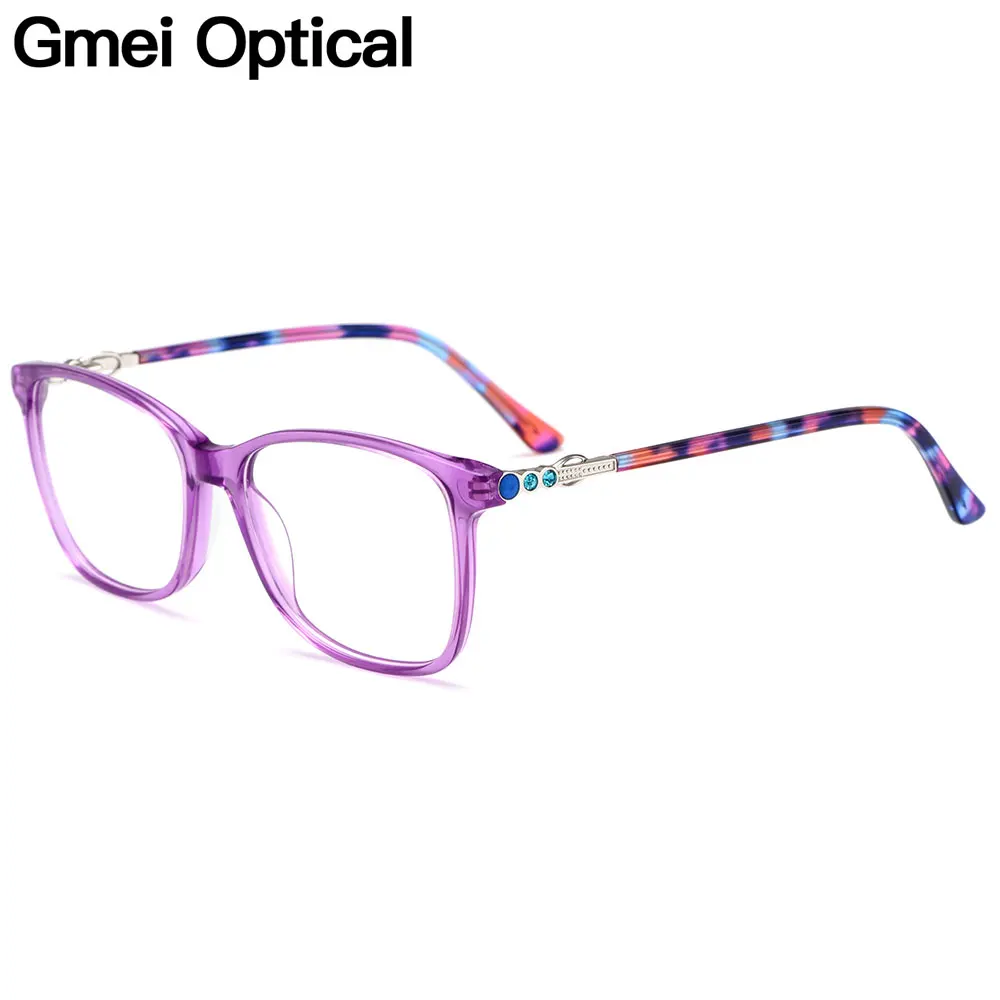 

Gmei Optical Acetate Glasses Frame Women Square Prescription Eyeglasses Myopia Optical Frame Female Full Rim Spectacles M22003