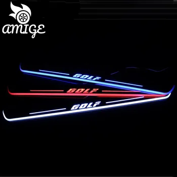 

Custom Car Logo For Volkswagen Golf 7 MK7 2014 - 2018 VW Moving LED Welcome Pedal Car Scuff Plate Pedal Door Pathway Light