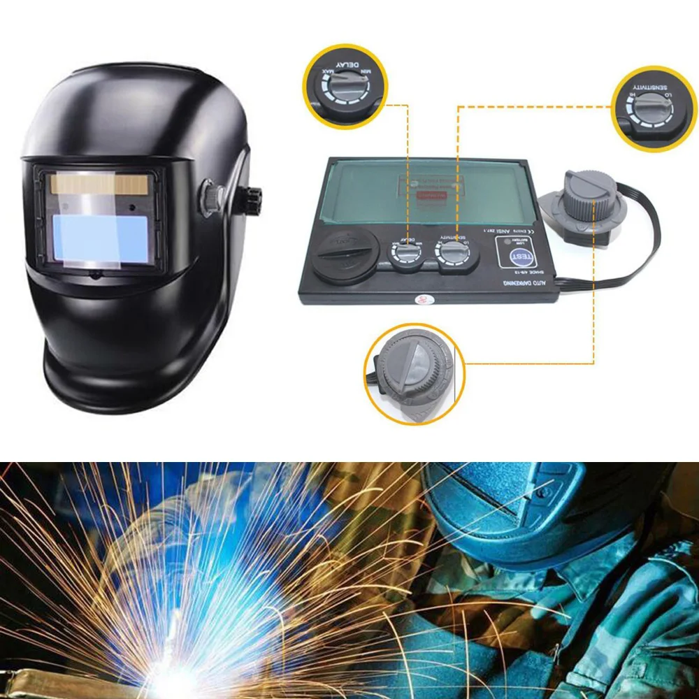 ABS+ LCD Screen Solar Auto Darkening Mask Goggles Lens Fit For Welding Helmet