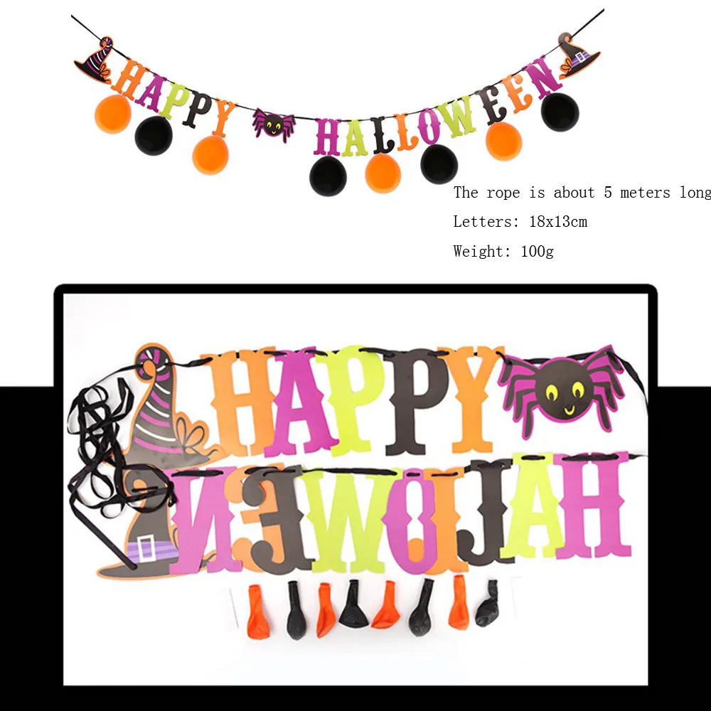 Баллон gonflable anniversaire Хэллоуин вечерние Pull Цветочные украшения воздушный шар в виде тыквы наклейка с пауком ленты mariage NEW 19AUG12