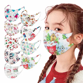 

Headband masques mascarillas nios reutilizables Christmas Cloth Mask Print sun Protection Washable mondkapjes маска бандана#