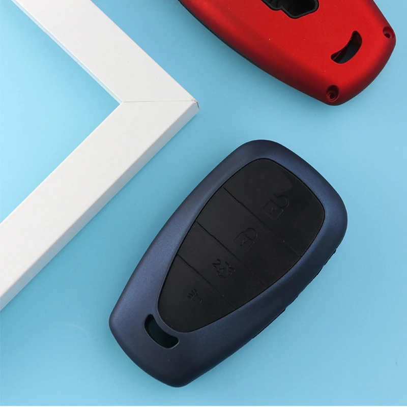 Key Case Cover Key Case Car Key Shell Remote Control Case Cover Silicone ABS Carbon fiber Car Smart Key Cover Case Bag For Chevrolet Malibu Equinox Cruze Camaro Accessories