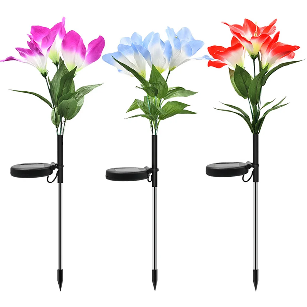 

Clivia Garden Decoration Flower Shape Yard Patio Led Festival Outdoor Solar Light Color Changing Lamp Ground Insert Lawn