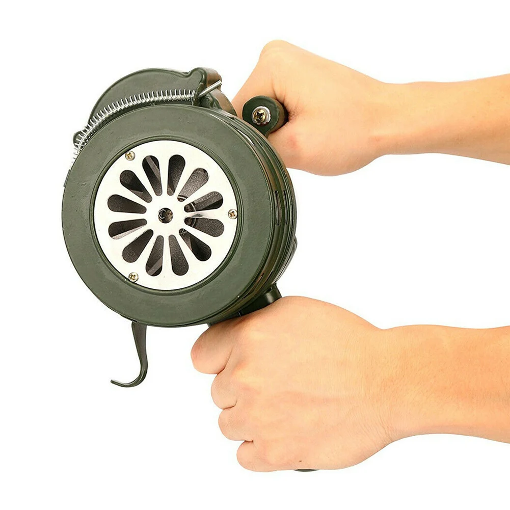 

Hand Crank Siren Horn 110dB Manual Operated Metal Alarm Air Raid Emergency Safety JLRJ88