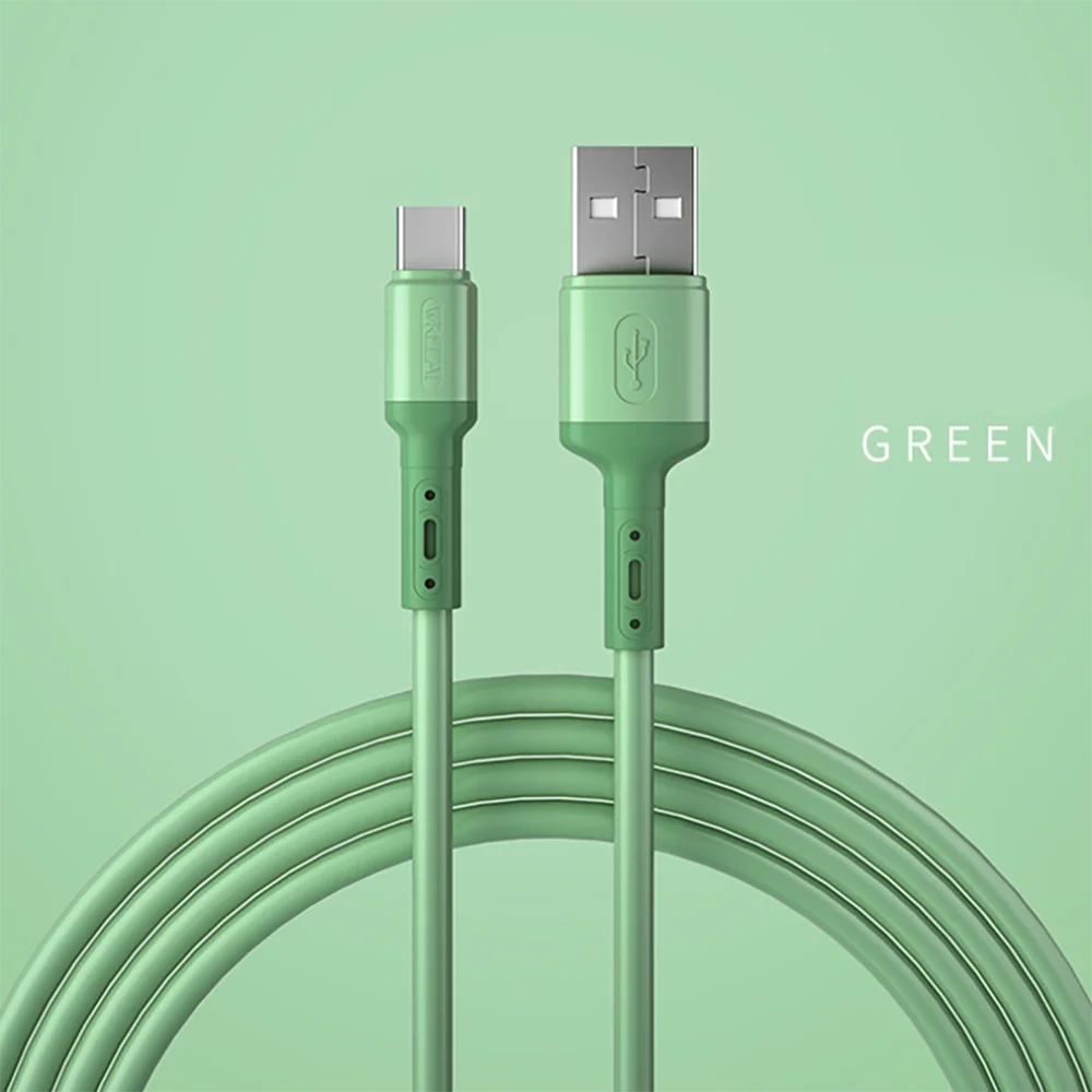 Type-C USBC Quick charge 3A Cable mobile phone color liquid soft rubber silicone data line grove cable raspberry pi cable