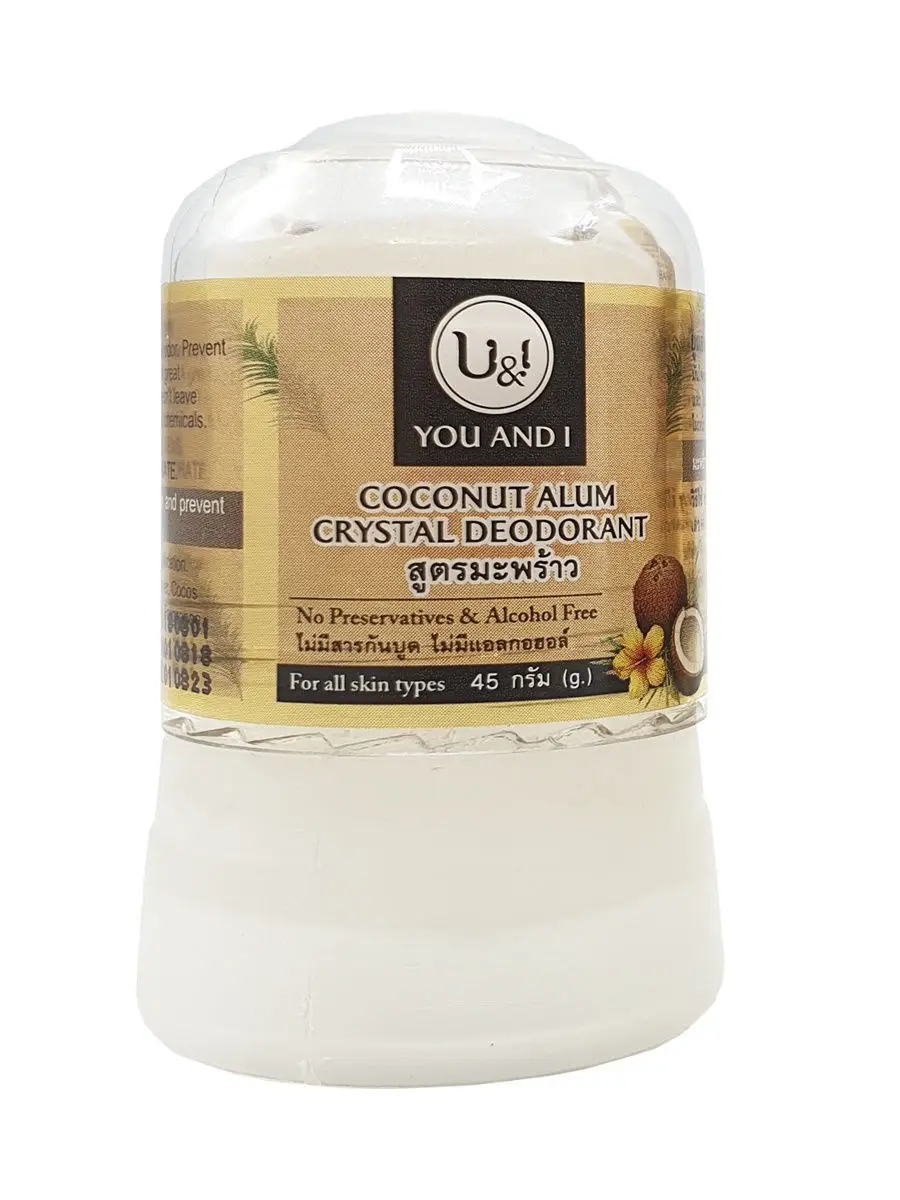 Дезодорант кристаллический натуральный кокос U&ampI (You And I) Coconut Alum Crystal Deodorant 45г |