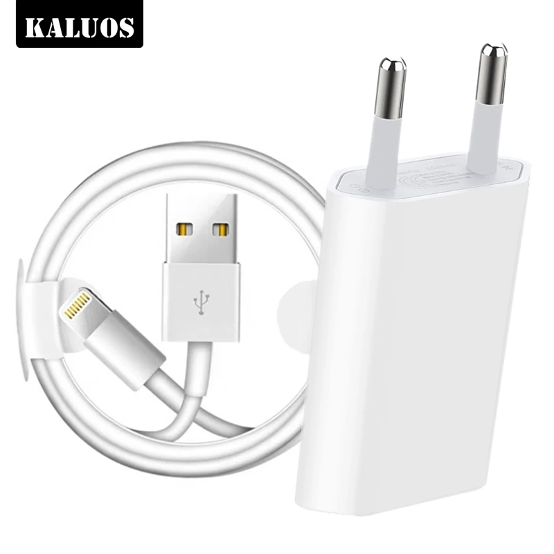 Комплект 1 м 2 м 3 м usb кабель для зарядки+ ЕС штекер USB зарядное устройство для iPhone 6 6S 7 8 Plus X XS MAX XR 5 5S 5C SE телефон зарядные устройства, кабели