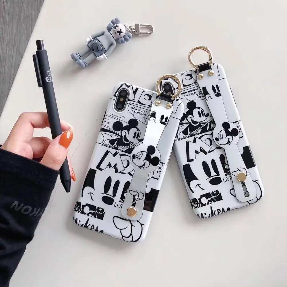 DISCASE наручный держатель чехол для телефона iPhone 7 8 Plus XS MAX XR X 6 IMD мягкий кронштейн на запястье Чехол для телефона милый мультфильм Животные