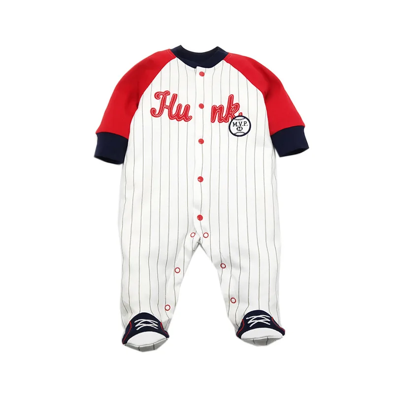 

Baby Onesie Spring Autumn Winter Pure Cotton Long Sleeve Primary Men And Women Baby Pajamas Romper Infant Autumn Clothing Foot-c