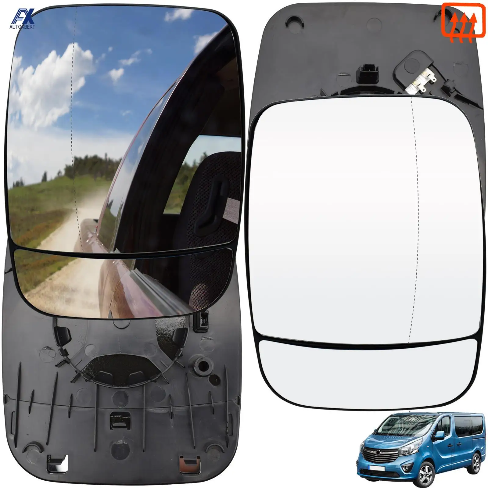 For Opel / Vauxhall Vivaro Renault Trafic Nissan Nv300 2014 - Fiat Talento Left Right Side Wing Mirror Glass Heated Aspherical |