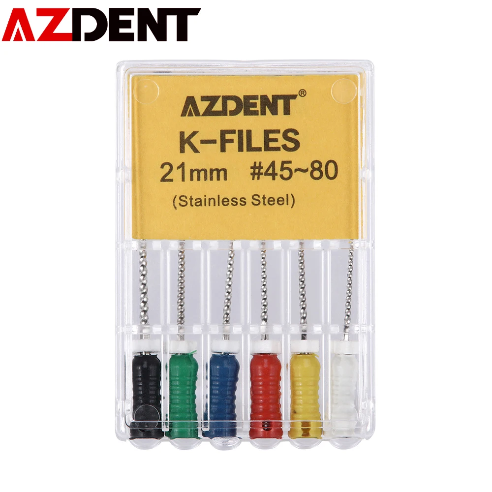 Limas de acero inoxidable K / D / H para uso manual, Material Dental de Canal radicular de 25mm