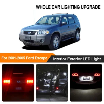 

White Amber Red Car Bulbs Exterior Interior LED Light For 2001-2003 2004 2005 Ford Escape Reverse Brake Parking Turn Signal Lamp