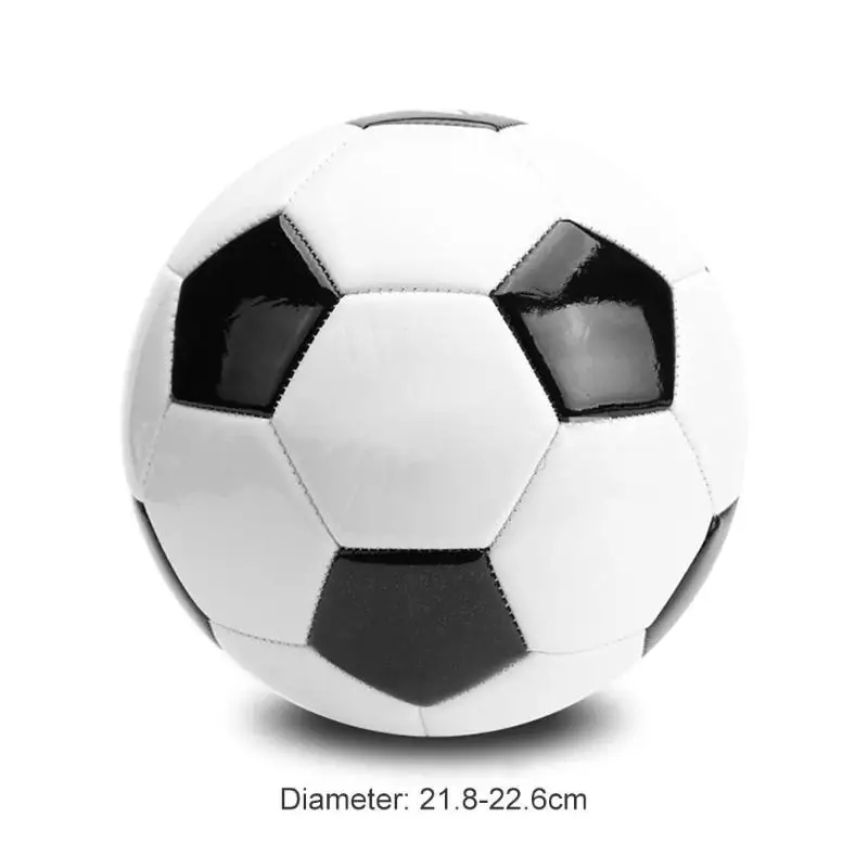 Футбольный мяч, классический, нежная текстура, размер 5, футбольный, ПВХ, черный, белый, футбольный мяч, для взрослых, детей, командный матч, тренировочный мяч