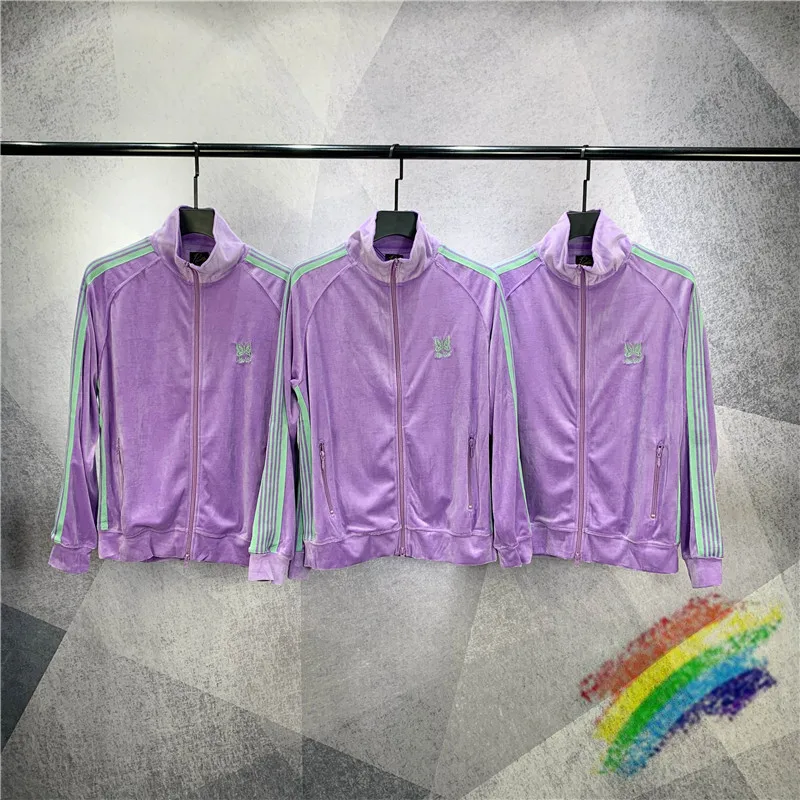 Бархатные куртки с фиолетовыми иглами AWGE повседневная куртка высокого качества