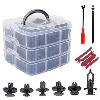 

625 pcs Auto Bumper Fastener Universal Auto Fastener Car Clip Rivet Push Engine Cover Car Door Trim Panel Clip Fasteners Univers