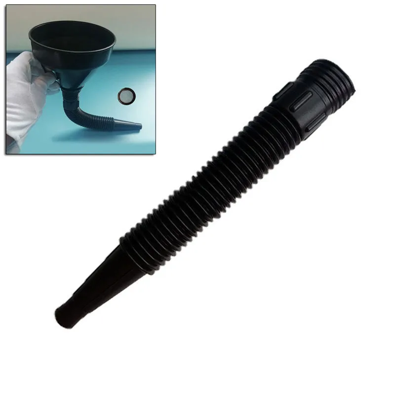 1Pc Funnel With Filter Mesh Auto Flexible Car Motorcycle Replacement PP