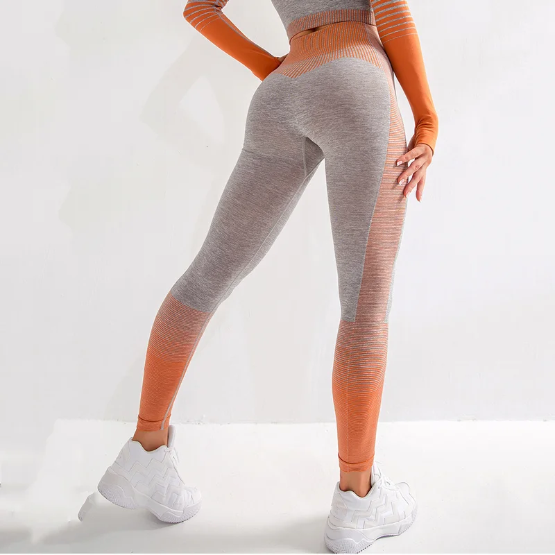 

Sport Leggings High Waist Fitness Women Yoga Pants Elastic Seamless Push Up Tights Gym Workout Squat Proof Running Sportswear
