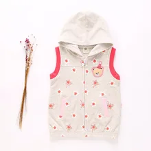 Осенняя одежда, стиль, детский жилет, весенне-осенние Топы с капюшоном и принтом в виде звезд и медведя для девочек