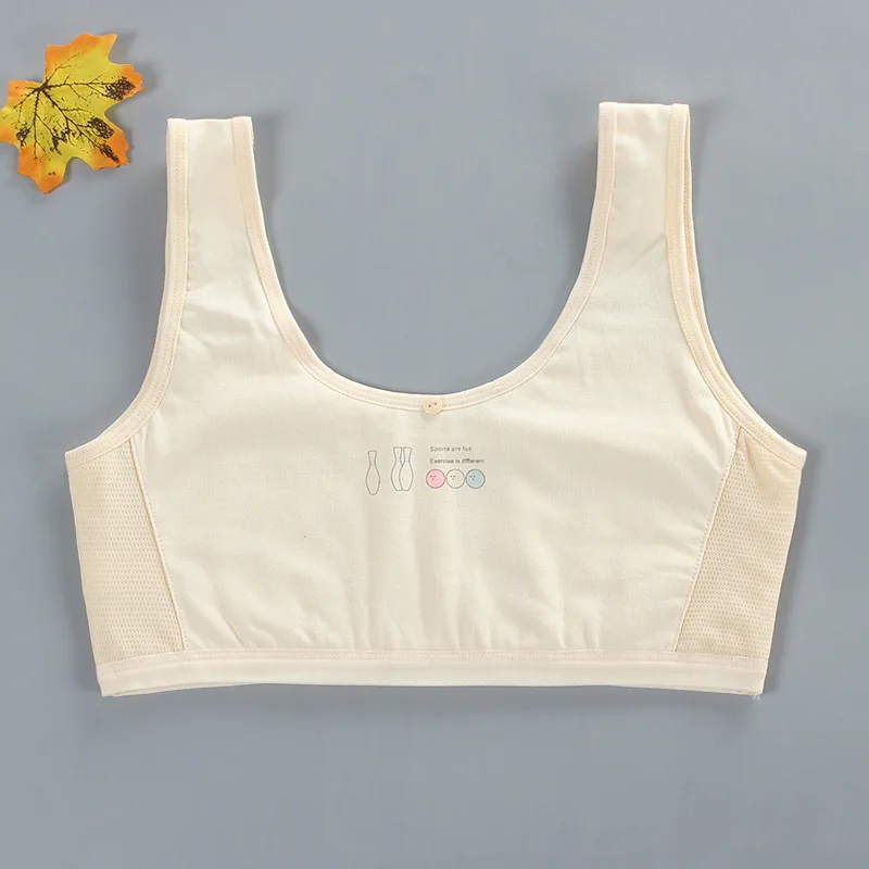 Girls Bra Development Period Students Pure Cotton Mesh Summer Breathable Junior High School Students Vest Underwear girls underwear girls panties women bra set