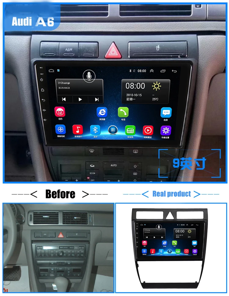 " 4G ram 8 ядер Android автомобильный DVD стерео gps навигатор для Audi A6 S6 RS6 1997-2004 2005 2006 2007 2008 радио головное устройство wifi