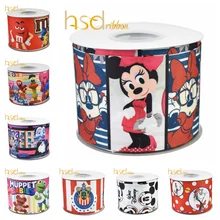 HSDRibbon 16 мм 22 мм 38 мм 75 мм Печатные hsd-дизайн HT Grosgrain ленты 50 ярдов/рулон