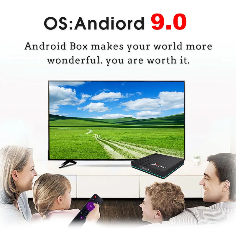 X1 Pro Android 9 Smart tv BOX Google Assistant RK3318 4K 3D HD 4G 64G 2,4G 5G Wifi tv Play Store Бесплатные приложения быстрый набор верхней коробки