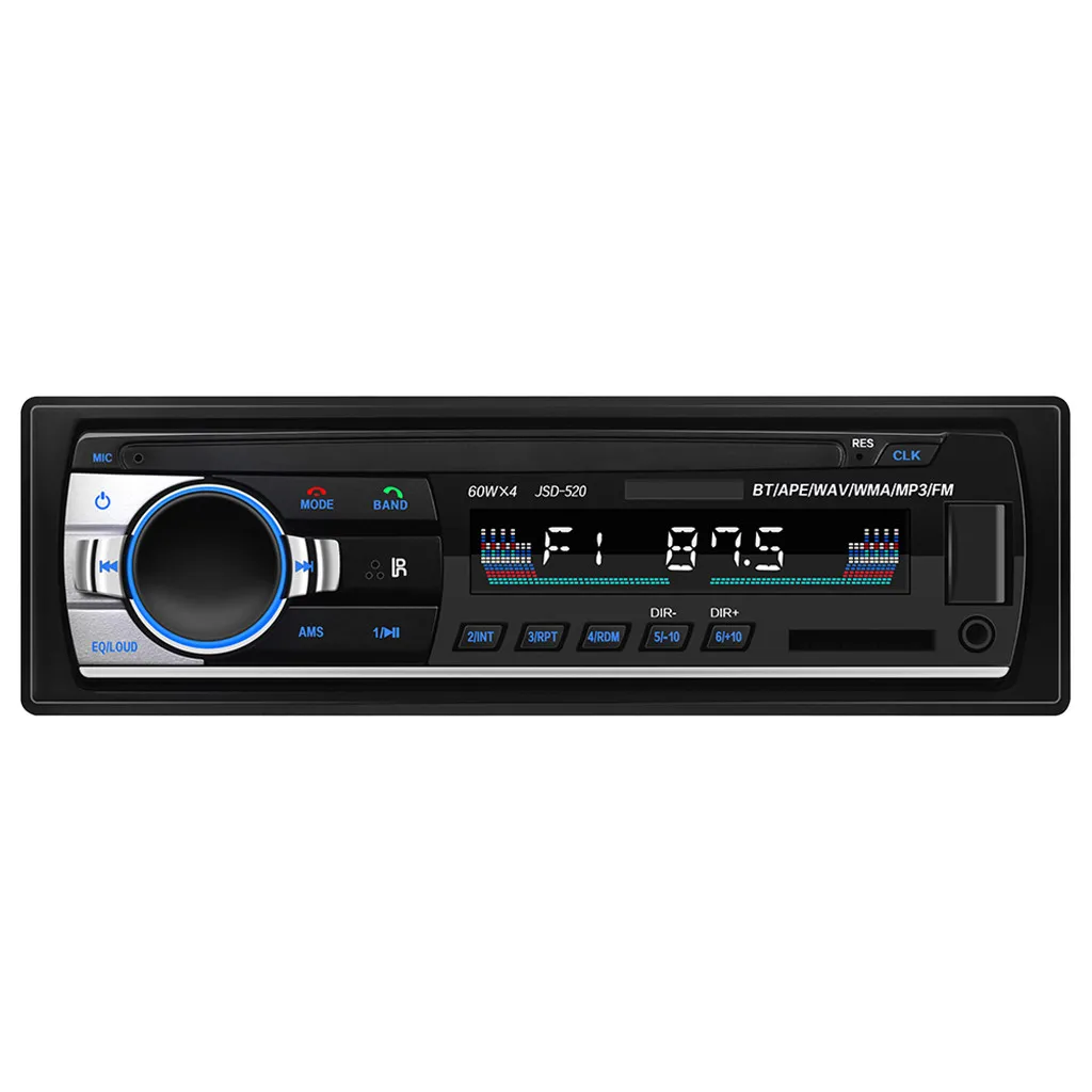 JSD-520 Автомобильный MP3-плеер радио U диск SD Карта BT музыкальный телефон Замена CD/DVD Поддержка папка Функция Поддержка поломки ID3