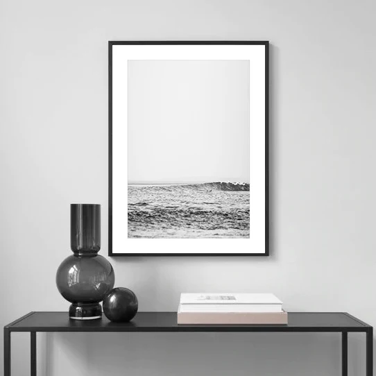 Nordic Black and White Marine Photography Art Print – Sexy Nude Women