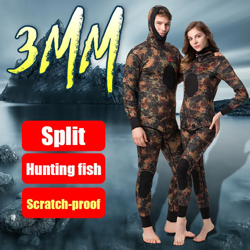 3mm Diving Suit Neoprene Men Full Wetsuits Warm Winter Swimming Scuba Diving Surfing Spearfishing Surfing Jumpsuit Equipment
