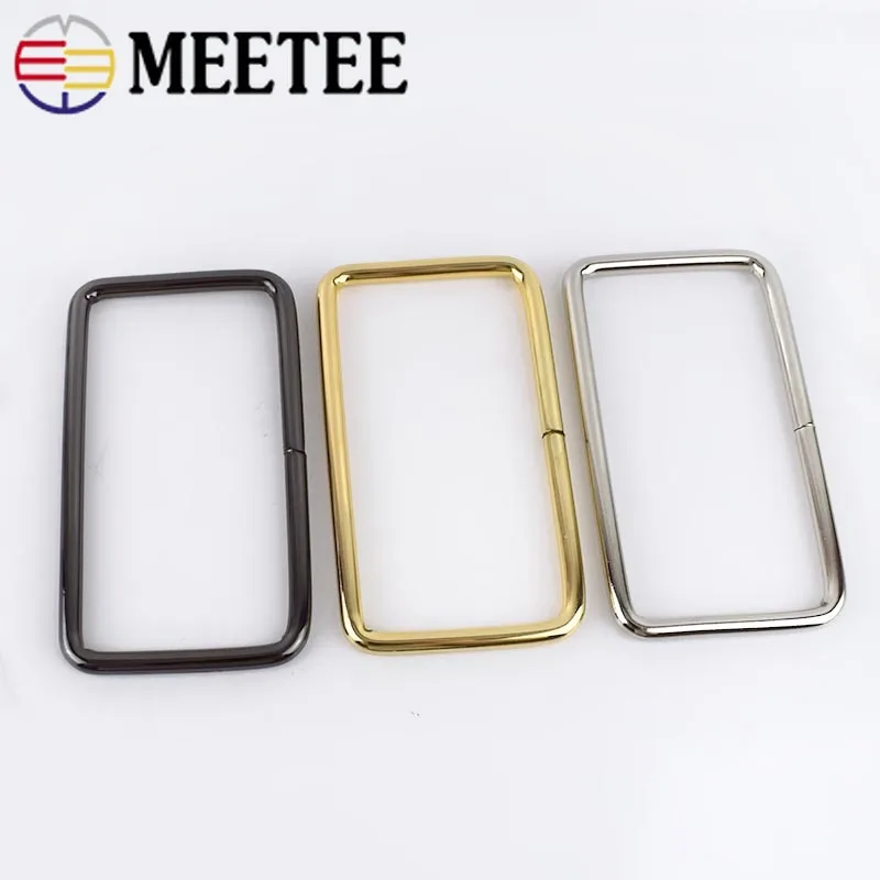 Meetee 100x53mm Rectangle Metal Handles Bag Buckles Shoulder Bags Clasp
