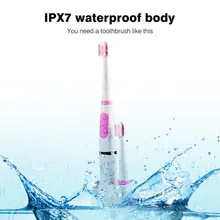 Водонепроницаемая зубная щетка с аккумулятором, ультразвуковая зубная щетка, мягкая щетка для волос, автоматическая зубная щетка с основанием для ухода за зубами