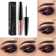 16 цветов Мерцающая подводка для глаз стойкая водостойкая жидкая металлическая подводка для глаз Коричневый Золотой Синий Серебряный Косметика TSLM2