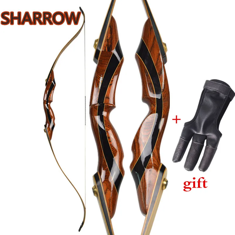 

1Pc 58" 25-55lbs Archery Takedown Recurve Bow Longbow Right Hand American Hunting Bow For Outdoor Hunting Shooting Accessories