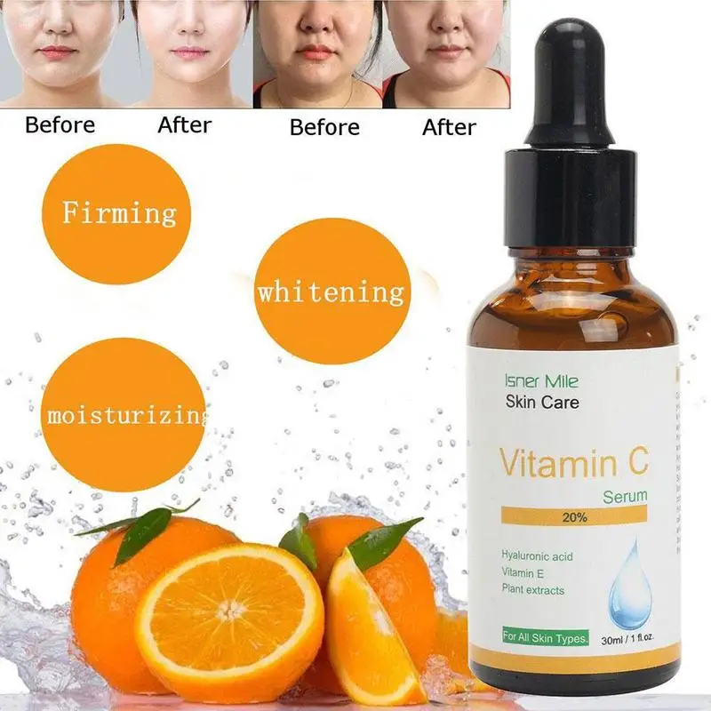 

10/30 Ml Pure Vitamin C Hyaluronic Acid Serum 20% for Face Anti Aging Essential Oil Moisturizing Cream