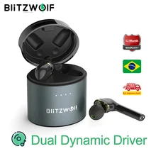 BlitzWolf BW-FYE8 TWS APTX Echte draadloze bluetooth 5.0 Oortelefoon Headset Gamer Sport Koptelefoon Dual Dynamic Driver Handsfree Hifi Oordopjes IPX5 Waterdicht Lang handvat Mannen Vrouwen Muziek