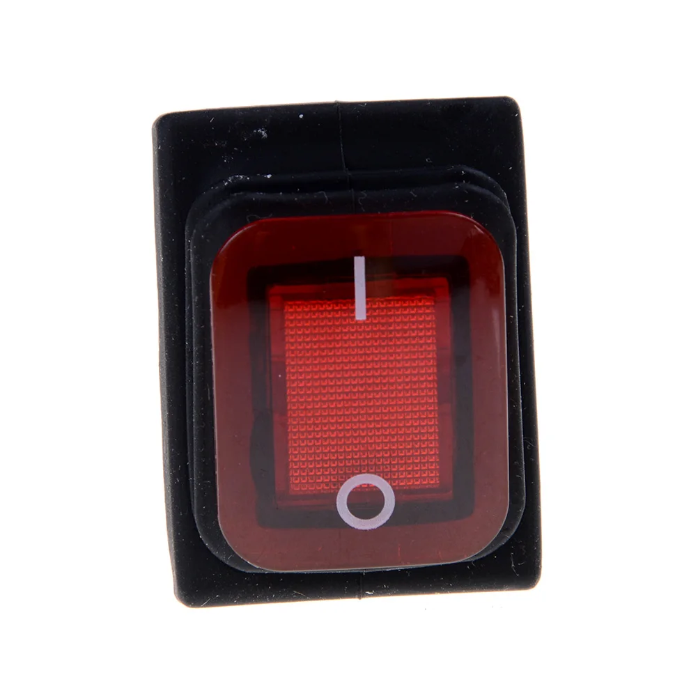 High Quality 1PCS Waterproof Latching Rocker Toggle Switch,Red 4Pin 2Position AC250V/16A AC125V/20A