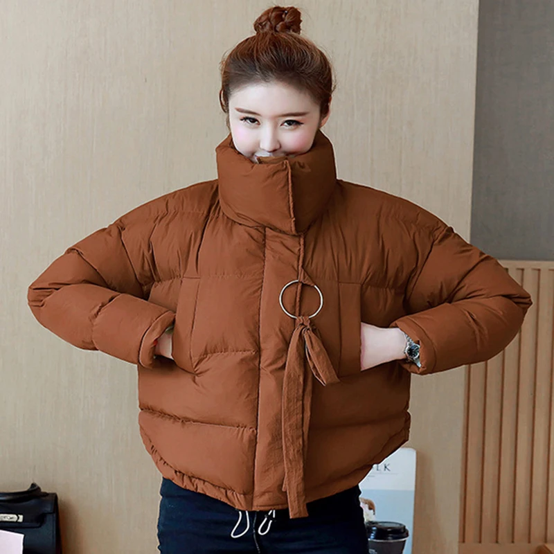 Женская короткая куртка Parkas Mujer зимняя куртка пальто модное осеннее однотонное Теплое повседневное пуховое пальто с подкладкой Женское пальто - Цвет: JTS
