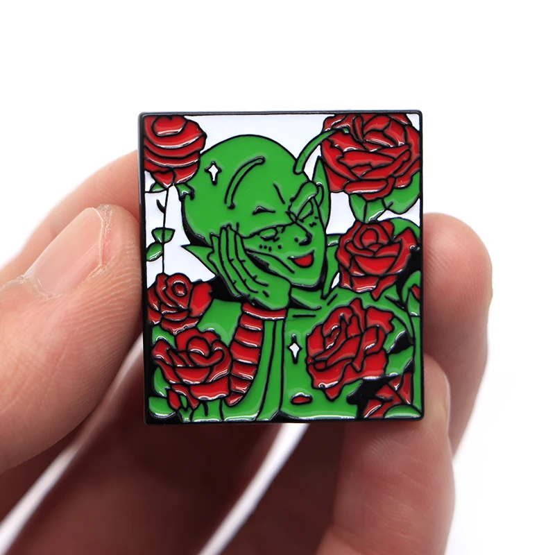 Dragon Ball Piccolo, эмалированная булавка для мальчиков и девочек, нагрудная булавка, шляпа/сумка со значком, джинсовая куртка, брошь в виде капли масла, S212