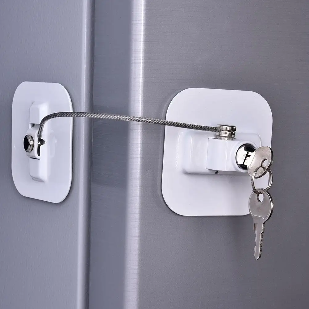

Child Safety Refrigerator Limit Lock Baby Safety Protections Cabinet Door Lock Kids Drawer Locker Security Invisible Lock+2 Key