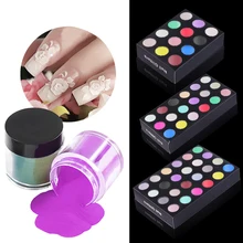 12 цветов, пудра для дизайна ногтей, набор для ногтей, красота, кристалл, блеск, грязь, украшения для ногтей, декоративные принадлежности