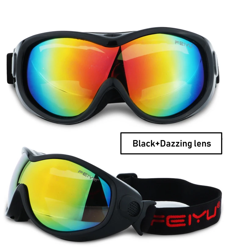 Одиночные линзы для взрослых детей лыжные очки ветрозащитные зимние снежные спортивные очки UV400 снегоходные снежные очки