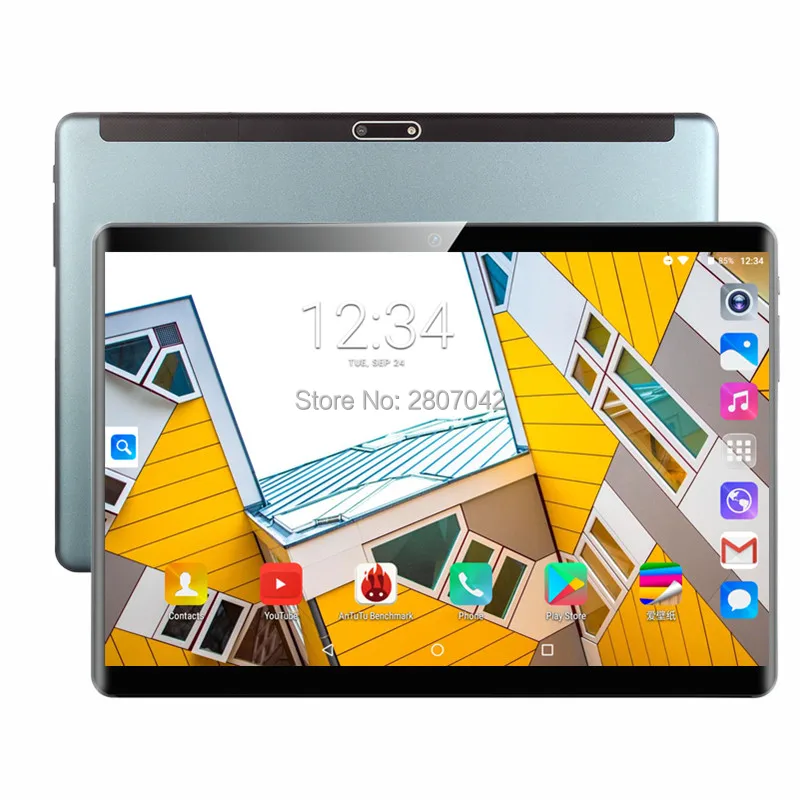 BOBARRY 10.1 Inch Tablet PC Android 9.0 6GB RAM 128GB ROM 3G 4G lte Phone call Tablets Dual SIM Cam
