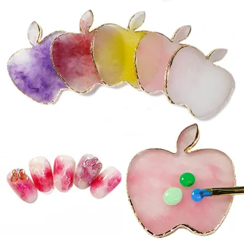 

Manicure Implement an "Apple" Or a "Palette 5 Color Agate Coloured Drawing Color Nail Tip Billboard Tool Resin Color Palette