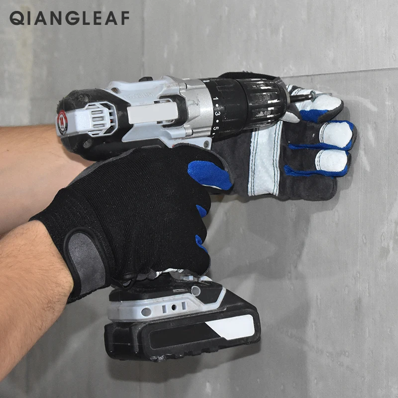 QIANGLEAF, брендовые рабочие перчатки, черные, белые, сшитые, защитная одежда, перчатки для пешего туризма, велосипеда, велоспорта, зимние перчатки, 2710
