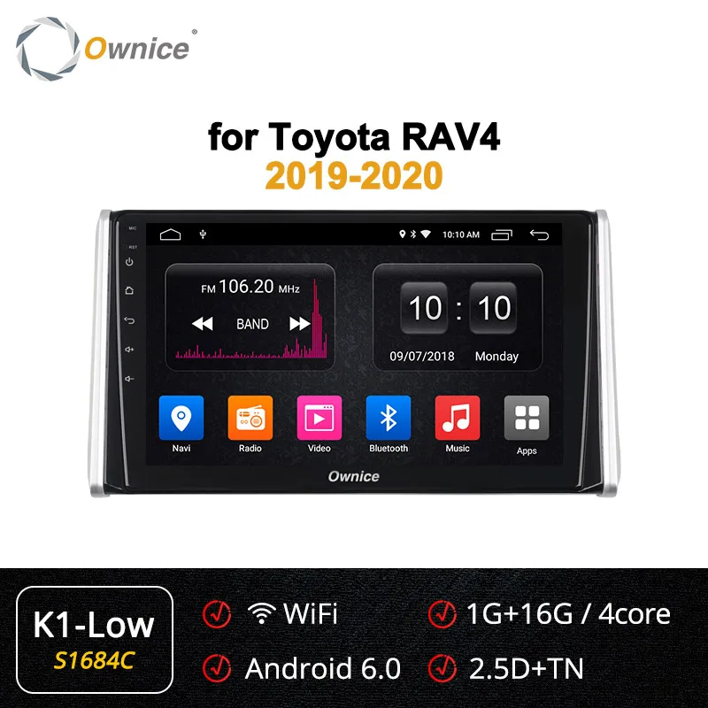 S1684 K1 LOW Ownice k3 k5 k6 2 Din 360 панорама DSP SPDIF Восьмиядерный Android 9,0 Автомобильный мультимедийный для Toyota RAV4 РАДИО 4G gps Navi - Цвет: S1684 K1 LOW